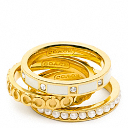 COACH OP ART PEARL RING SET - ONE COLOR - F96681
