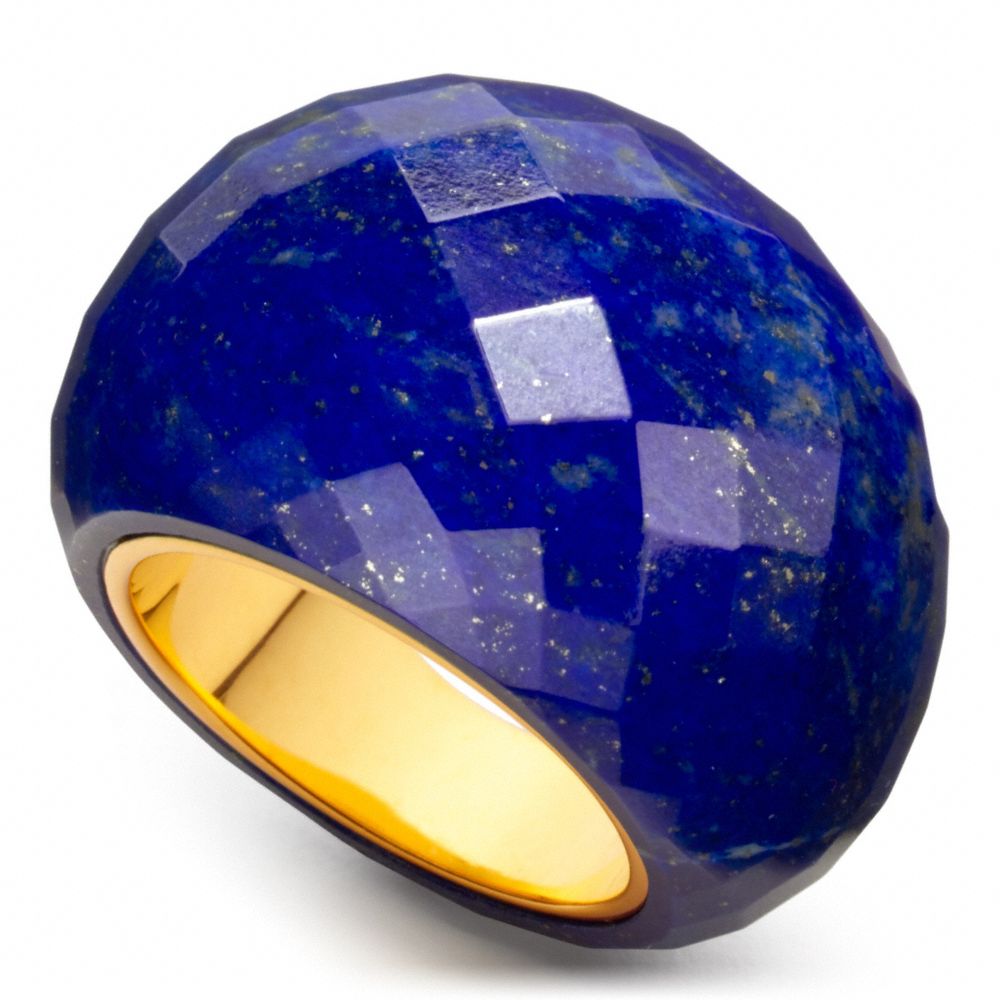 FACETED BUBBLE RING - COACH f96779 - GOLD/BLUE