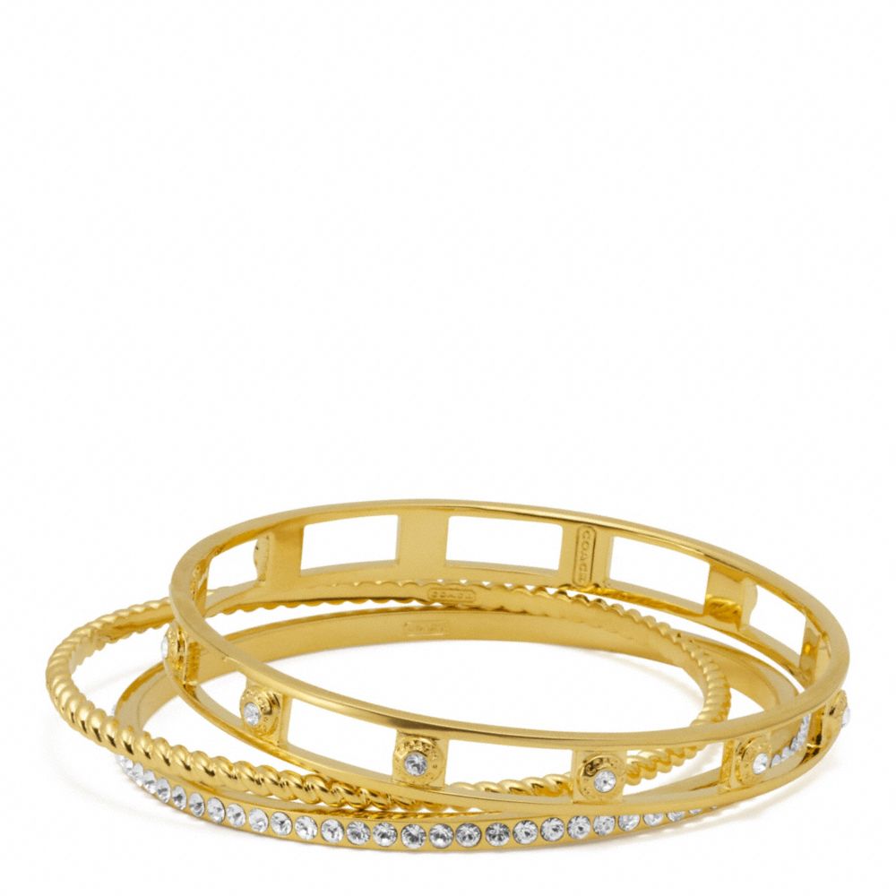 PAVE ROPE BANGLE SET - COACH f96820 - 24009