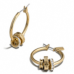 COACH RONDELLE HOOP EARRING - ONE COLOR - F99550