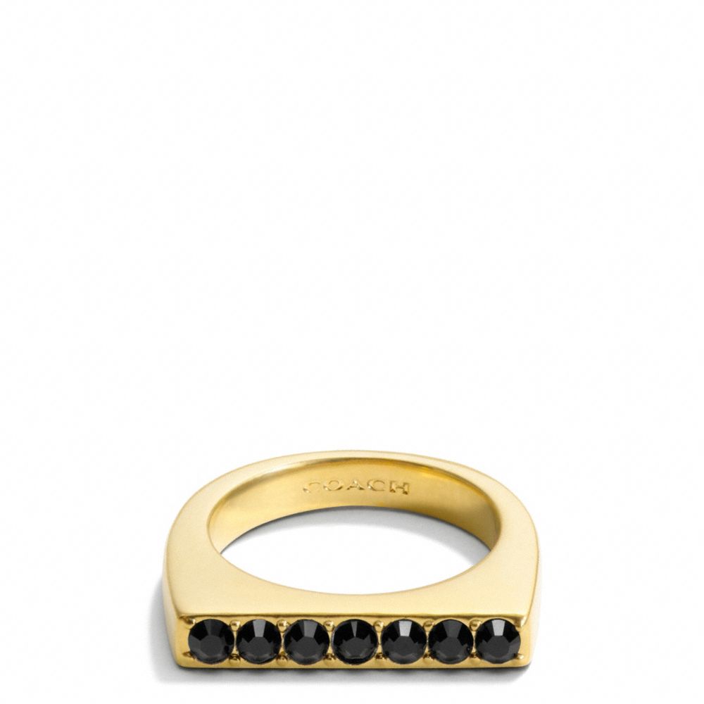 SINGLE CUPCHAIN BAND RING - COACH f99716 - GOLD/BLACK