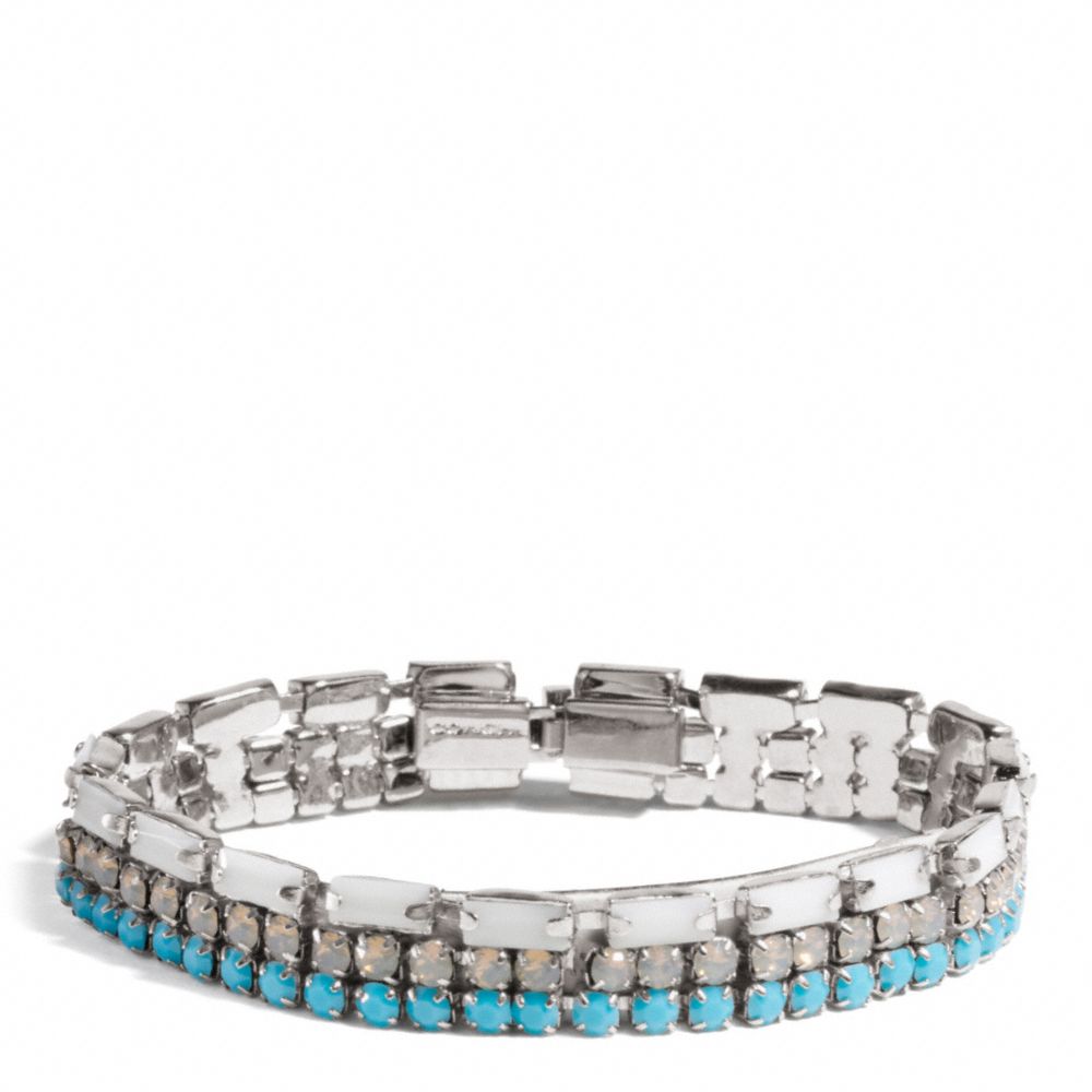 SKINNY CUPCHAIN BRACELET - COACH f99717 - SILVER/BLUE