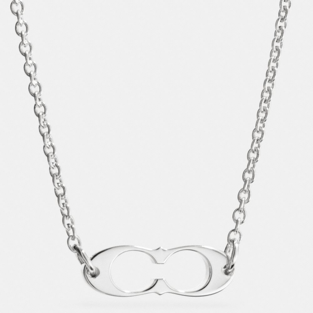 STERLING KISSING C'S NECKLACE - COACH f99771 -  SILVER/SILVER