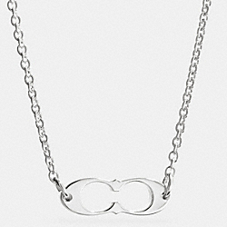 STERLING KISSING C'S NECKLACE - COACH f99771 -  SILVER/SILVER