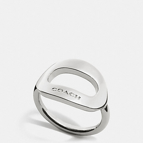 COACH OPEN OVAL RING - SILVER - f99883
