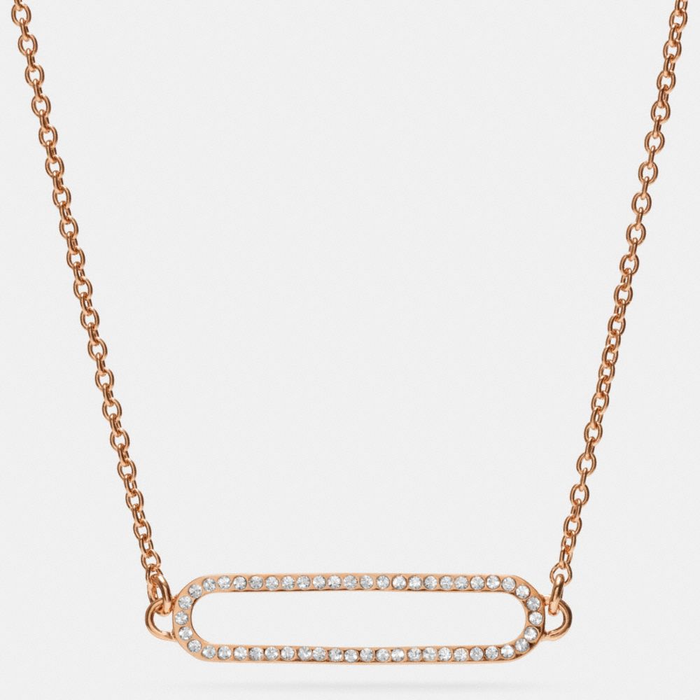 PAVE ID SHORT NECKLACE - COACH f99885 -  RESIN/CLEAR