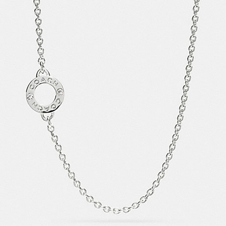 COACH BOXED OPEN RING CHAIN NECKLACE - SILVER/SILVER - f99931