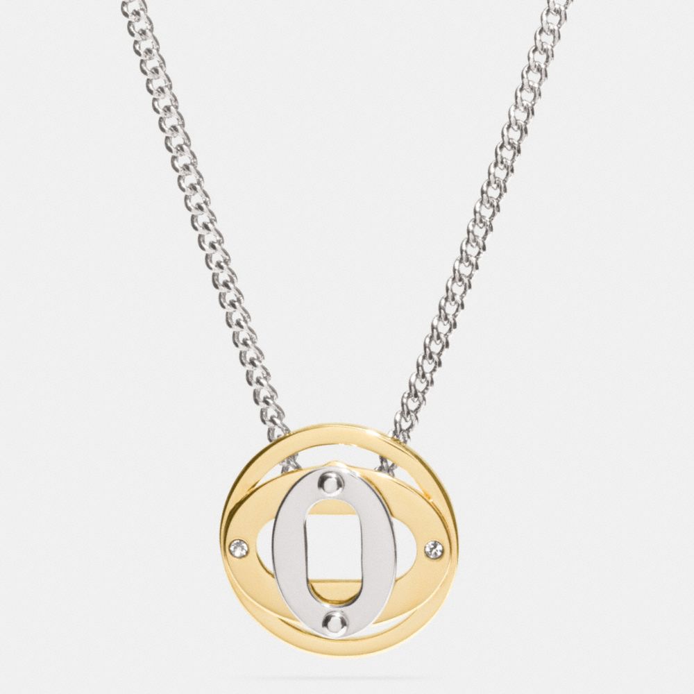 LAYERED OVAL SHORT PENDANT NECKLACE - COACH f99951 -  MULTICOLOR