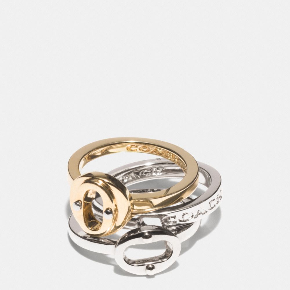 MULTI OVAL RING SET - COACH f99974 - MULTICOLOR