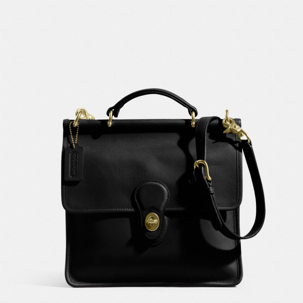 WILLIS BAG IN GLOVETANNED LEATHER - COACH ir9927 - BLACK