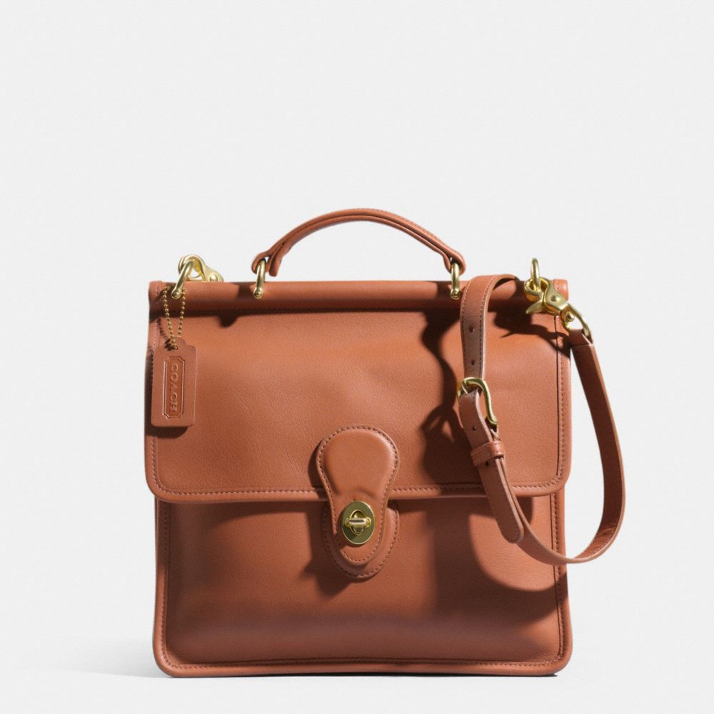 WILLIS BAG IN GLOVETANNED LEATHER - COACH IR9927 - BRITISHTAN