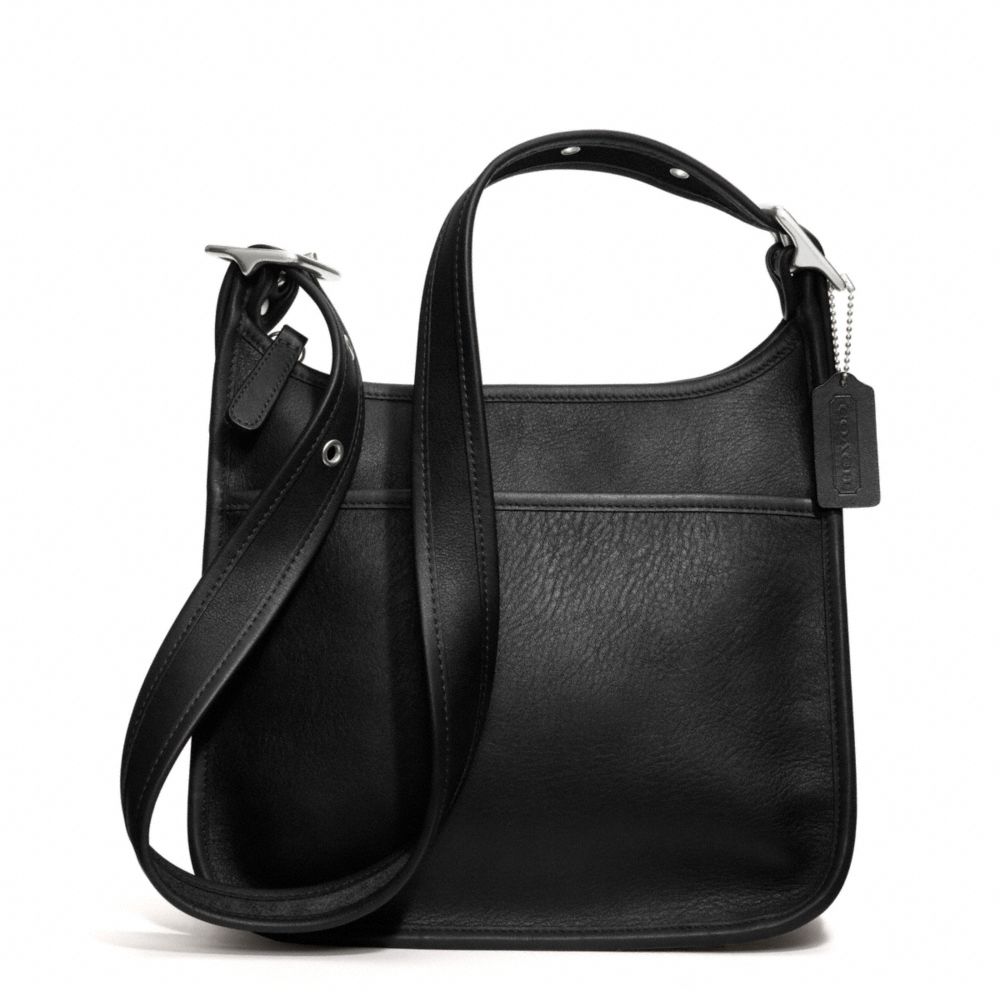 COACH ZIP SHOULDER BAG IN GLOVETANNED LEATHER - SILVER/BLACK - IR9966