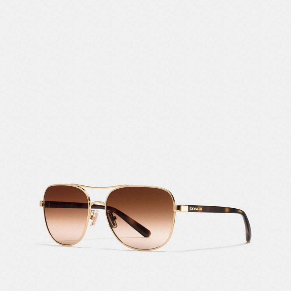 LOU PILOT SUNGLASSES - COACH l1660 - LIGHT GOLD