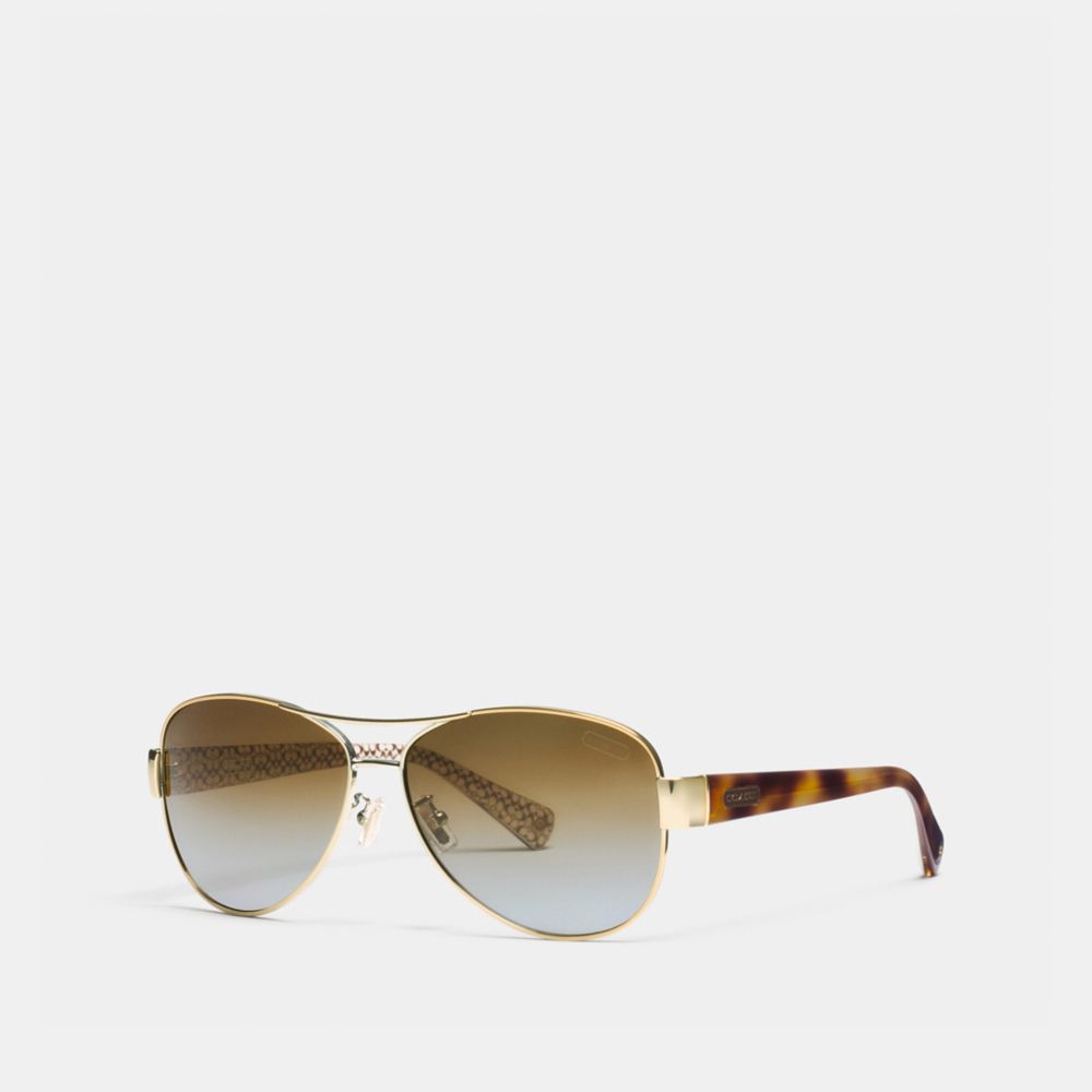 KRISTINA POLARIZED SUNGLASSES - COACH lp012 - GOLD/TORTOISE