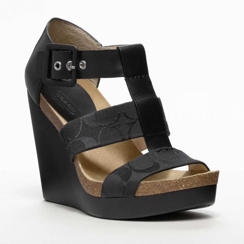 Leda- Covered Strap Wedge