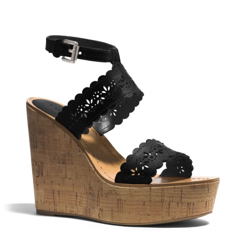 GENA WEDGE - COACH q3605 - BLACK