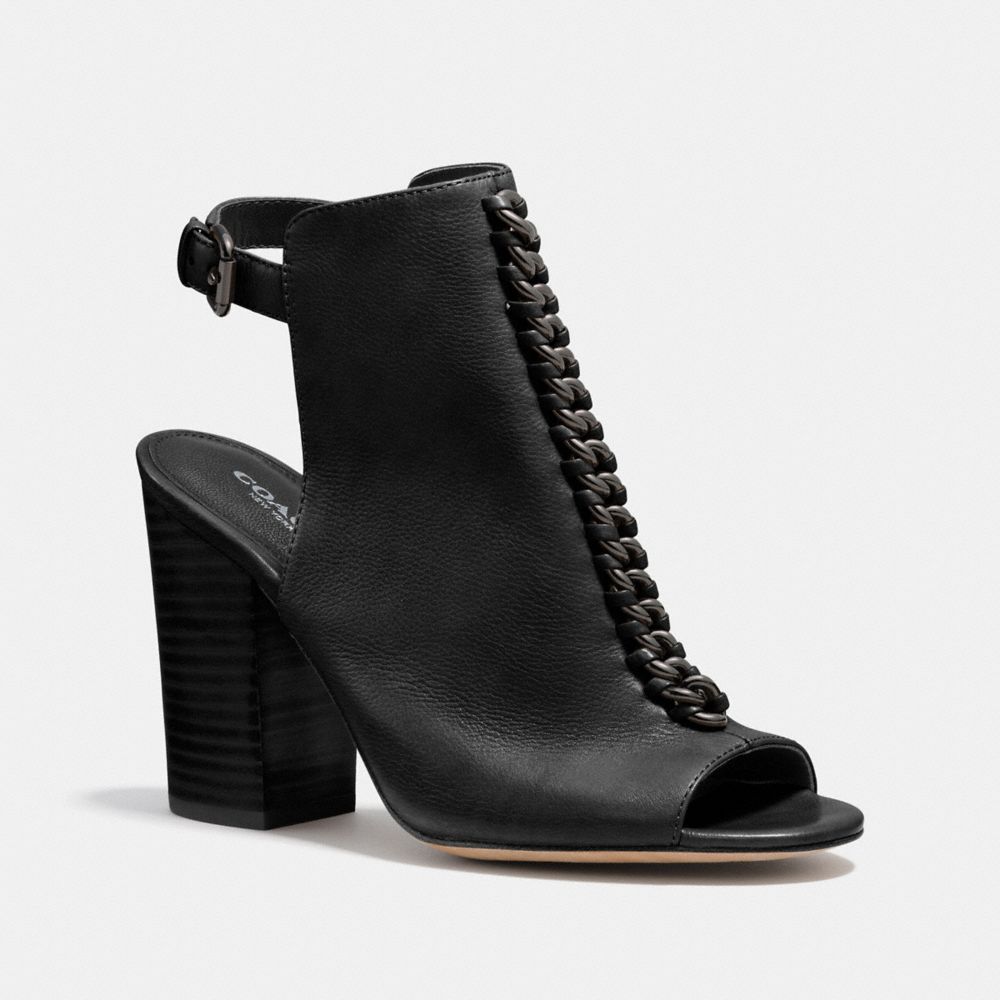 SANDFORD OPEN TOE BOOTIE - COACH q6600 - BLACK