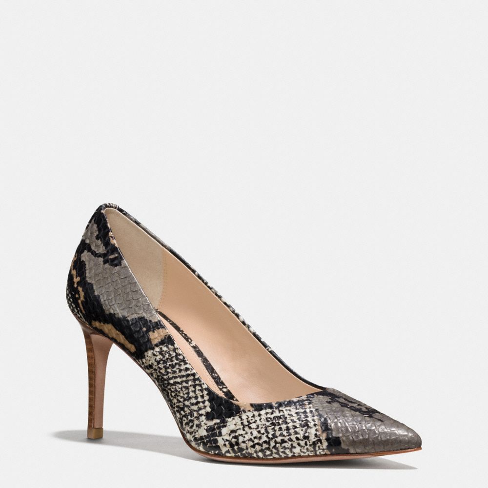 SMITH HEEL - COACH q8069 - PYTHON FOG IVORY