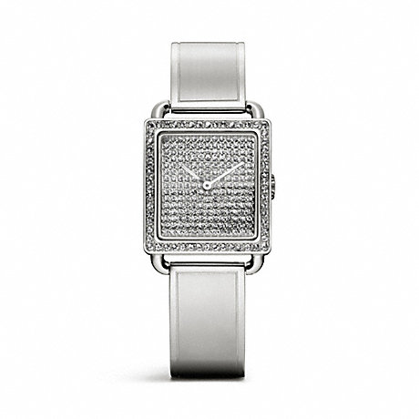 COACH STAINLESS STEEL PAVE BANGLE WATCH -  - w1193