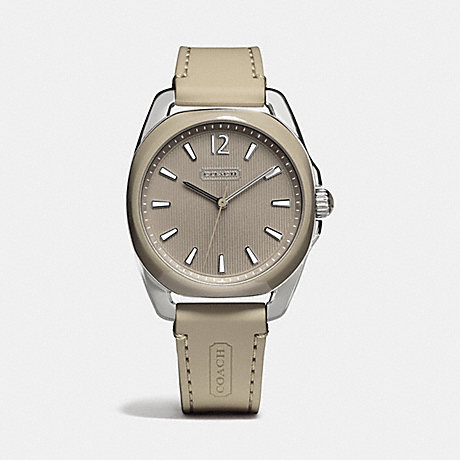 COACH TEAGAN STAINLESS STEEL AND SILICON RUBBER STRAP WATCH - KHAKI - w1244