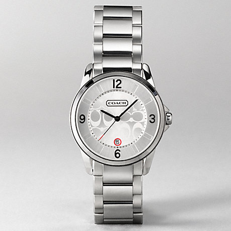COACH CLASSIC SIGNATURE LARGE BRACELET WATCH - Stainless Steel - w681