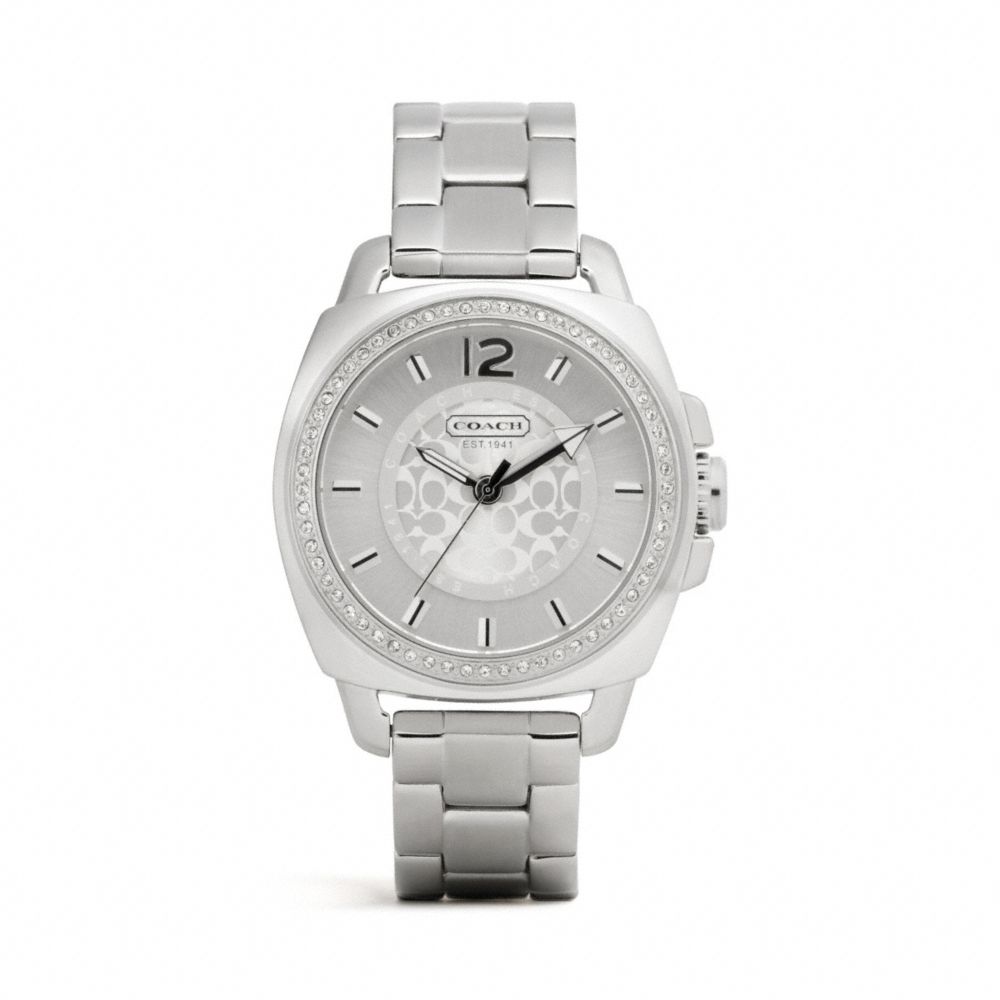COACH BOYFRIEND CRYSTAL BEZEL BRACELET WATCH