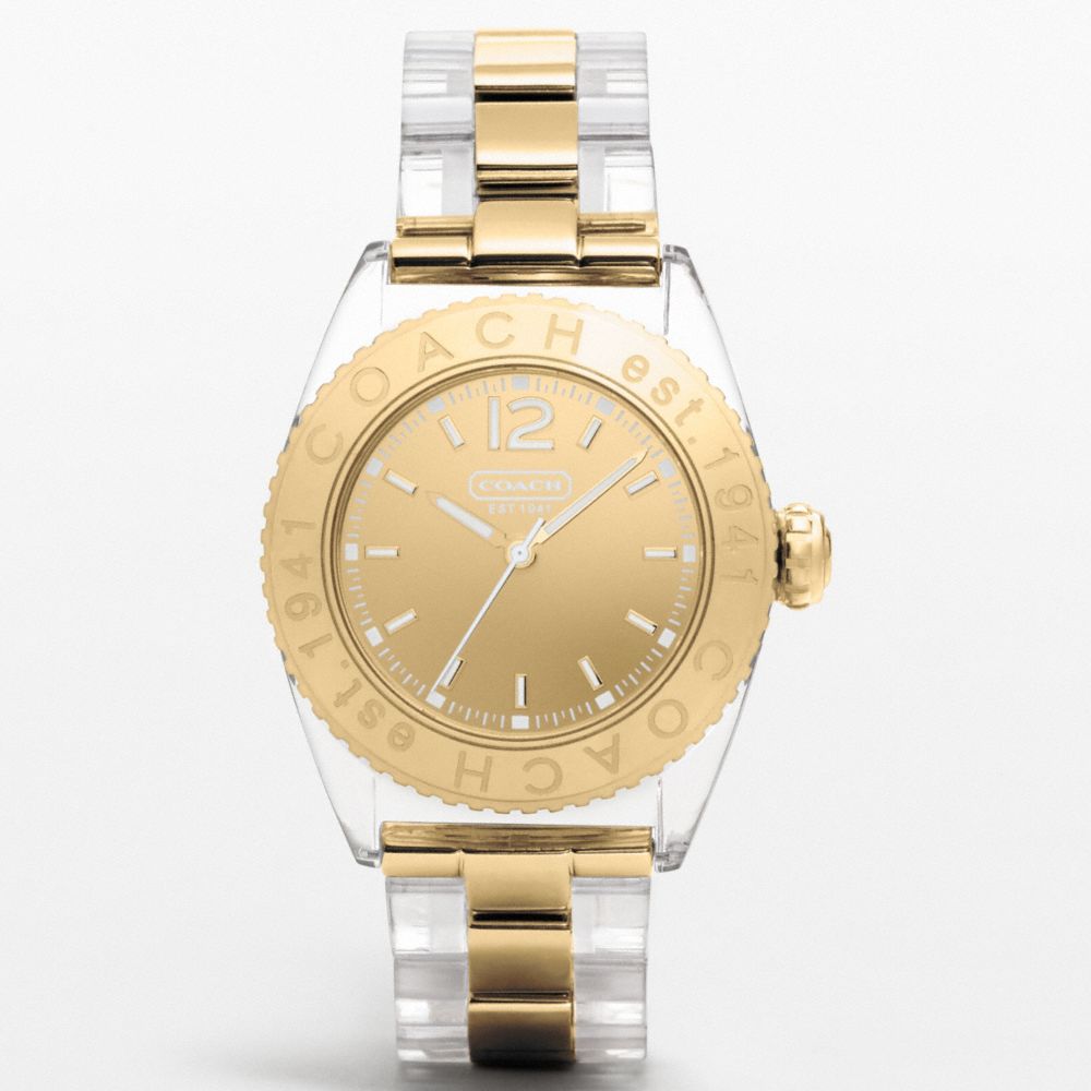 ANDEE GOLD PLATED BEZEL PLASTIC BRACELET