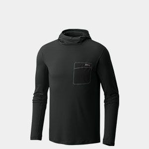 A black Mountain Hardwear long-sleeve shirt.