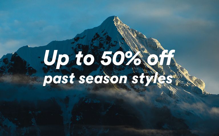 Up to 50% off past season styles