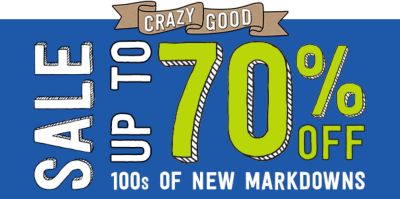 NEW MARKDOWNS UP TO 70% OFF