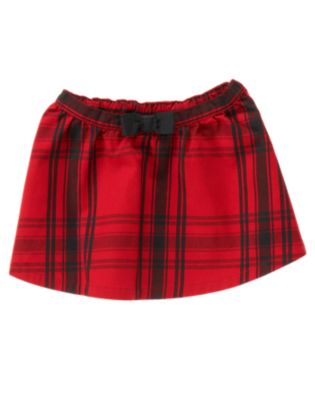 Bow Plaid Skirt