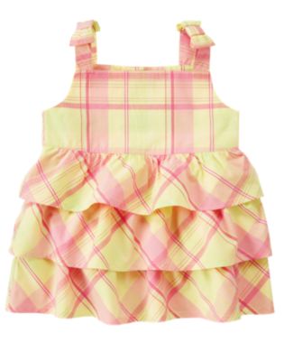 Tiered Plaid Top