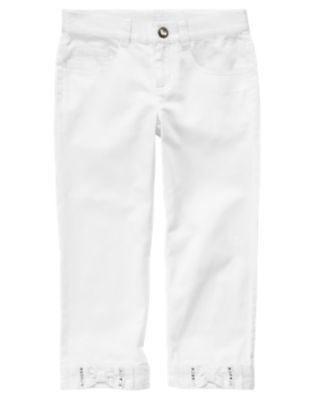 Gem Bow Sateen Capri Pant