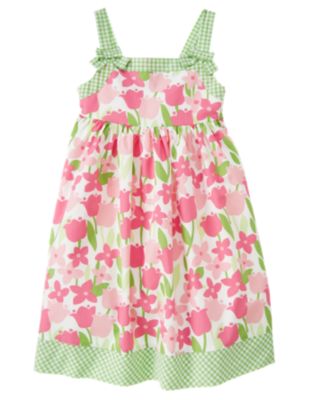 Mixed Print Tulip Dress