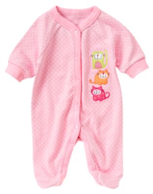 Kitty Snap Footed One-Piece