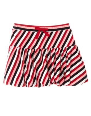 Stripe Knit Bubble Skort