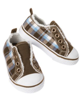 Sherpa Lined Plaid Flannel Sneaker