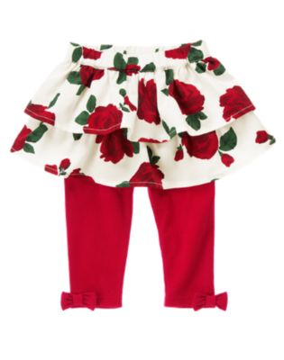 Rose Floral Skirted Legging