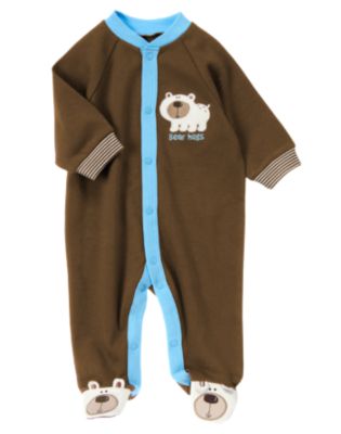 Bear Snap Footed One-Piece