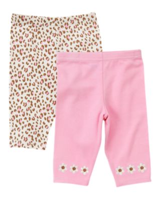 Flower Leopard Knit Pant 2-Pack