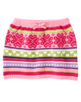 Heart Fair Isle Sweater Skirt