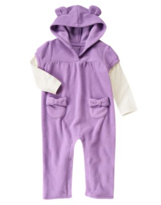 Hooded Polar Bear Microfleece One-Piece