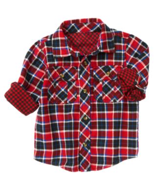 Double Weave Plaid Shirt