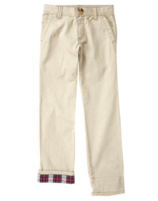 Plaid Flannel Cuffed Pant