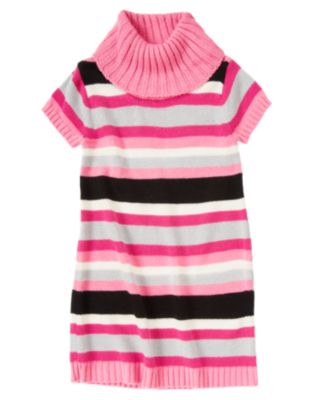 Metallic Stripe Sweater Dress