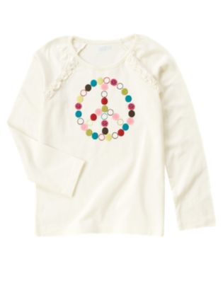 Sequin Peace Sign Tee
