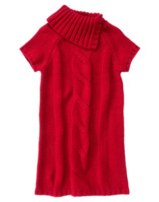 Turtleneck Cable Sweater Dress