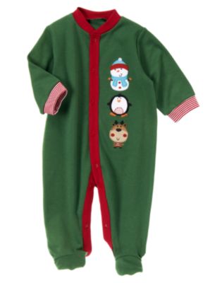 Holiday Snap Footed One-Piece