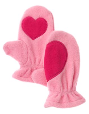 Heart Microfleece Mitten