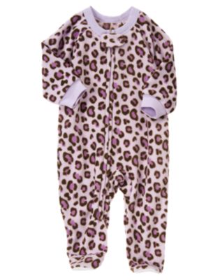 Leopard Microfleece Sleeper One-Piece